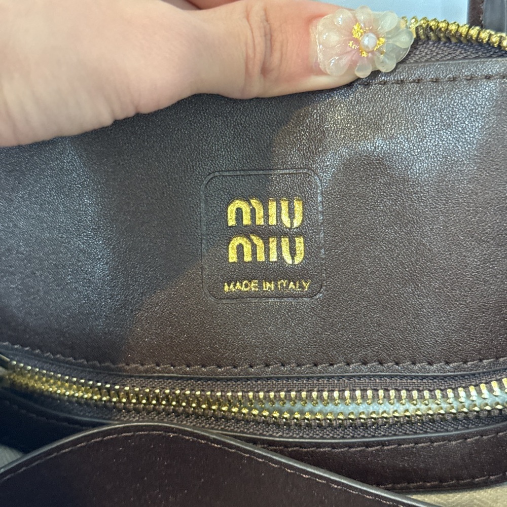Miu Miu Brown Leather Handbag - Picture 10 of 11